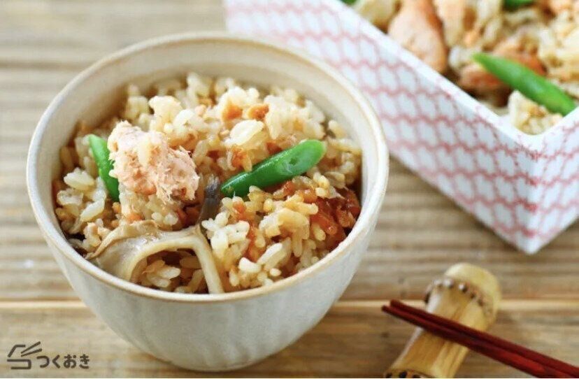 鮭ときのこの炊き込みご飯