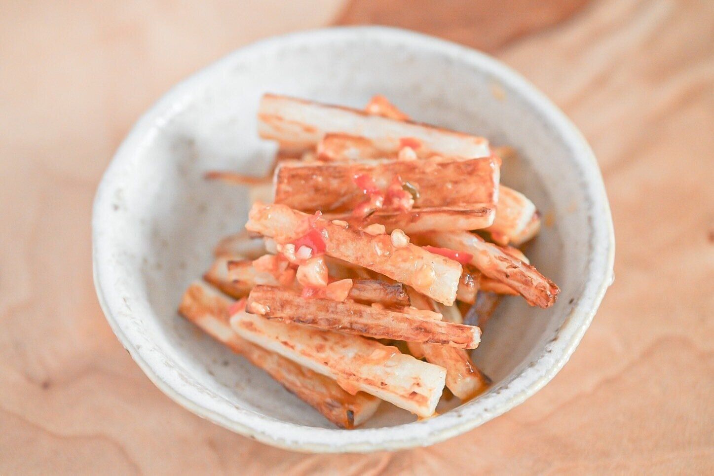 長芋のぺペロン炒め