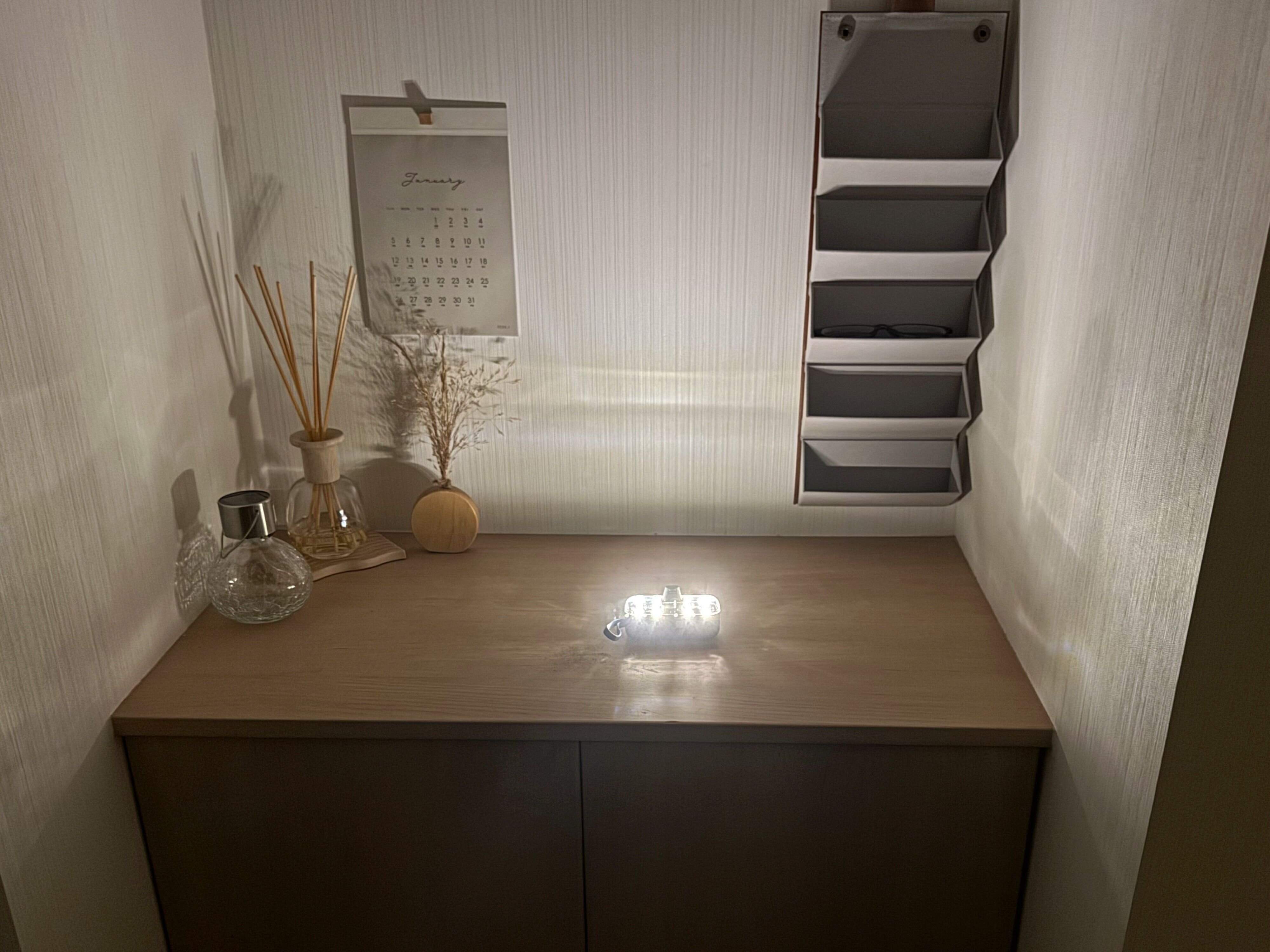 LEDライト付きで防災アイテムにもなる