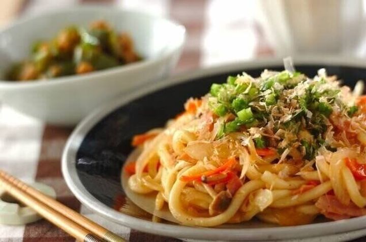 焼うどん・ピーマンとツナのサッと煮