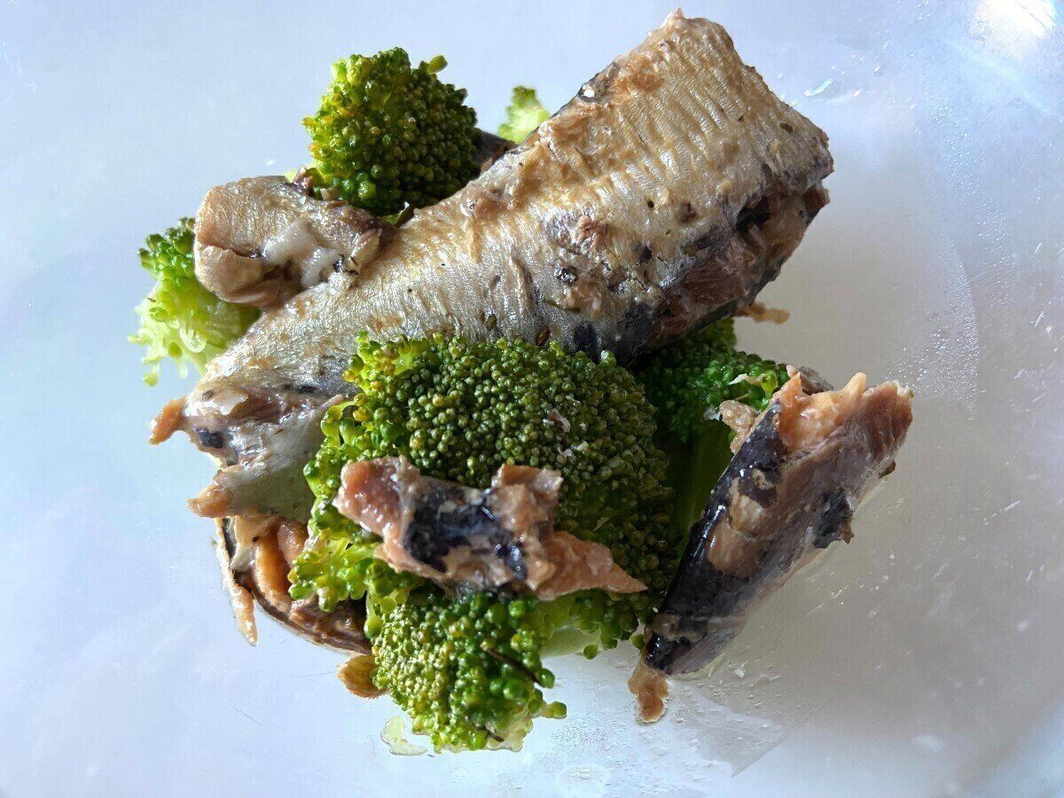 ブロッコリーと和えて