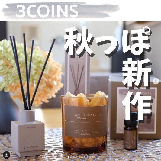 【3COINS】ストーンにしみこんだアロマが優しく香る