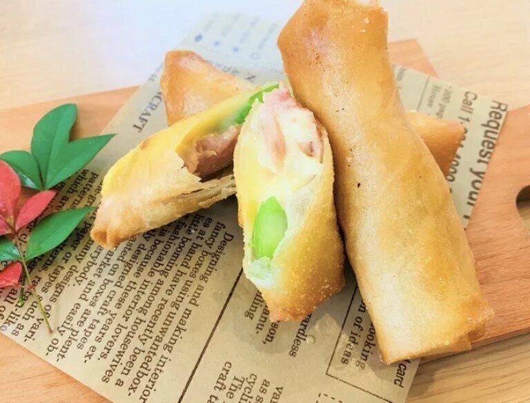 とろ～りチーズとスパムの春巻きレシピ