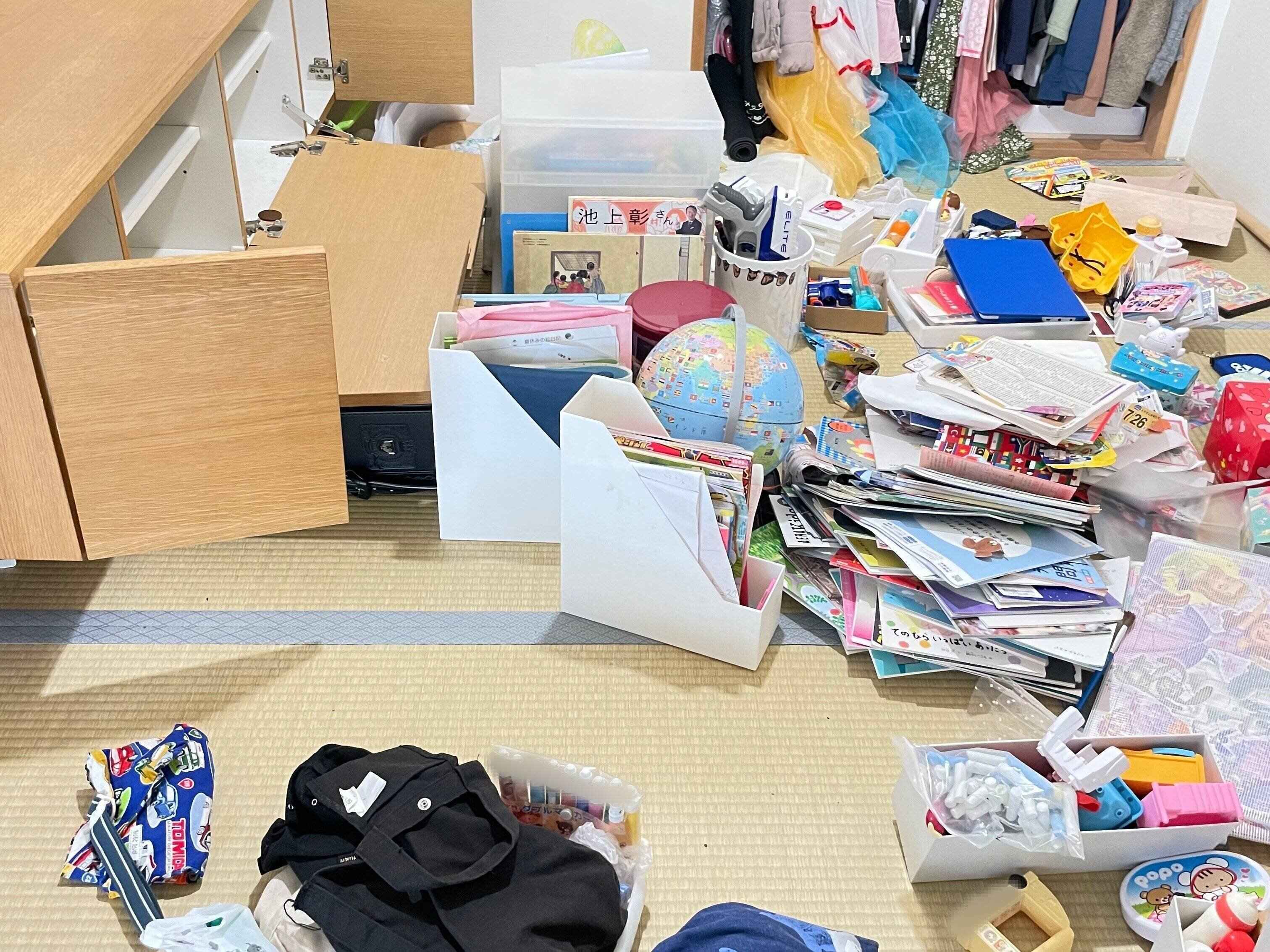 気合を入れて全部出し整理をしたものの途中で挫折して放置 見出し