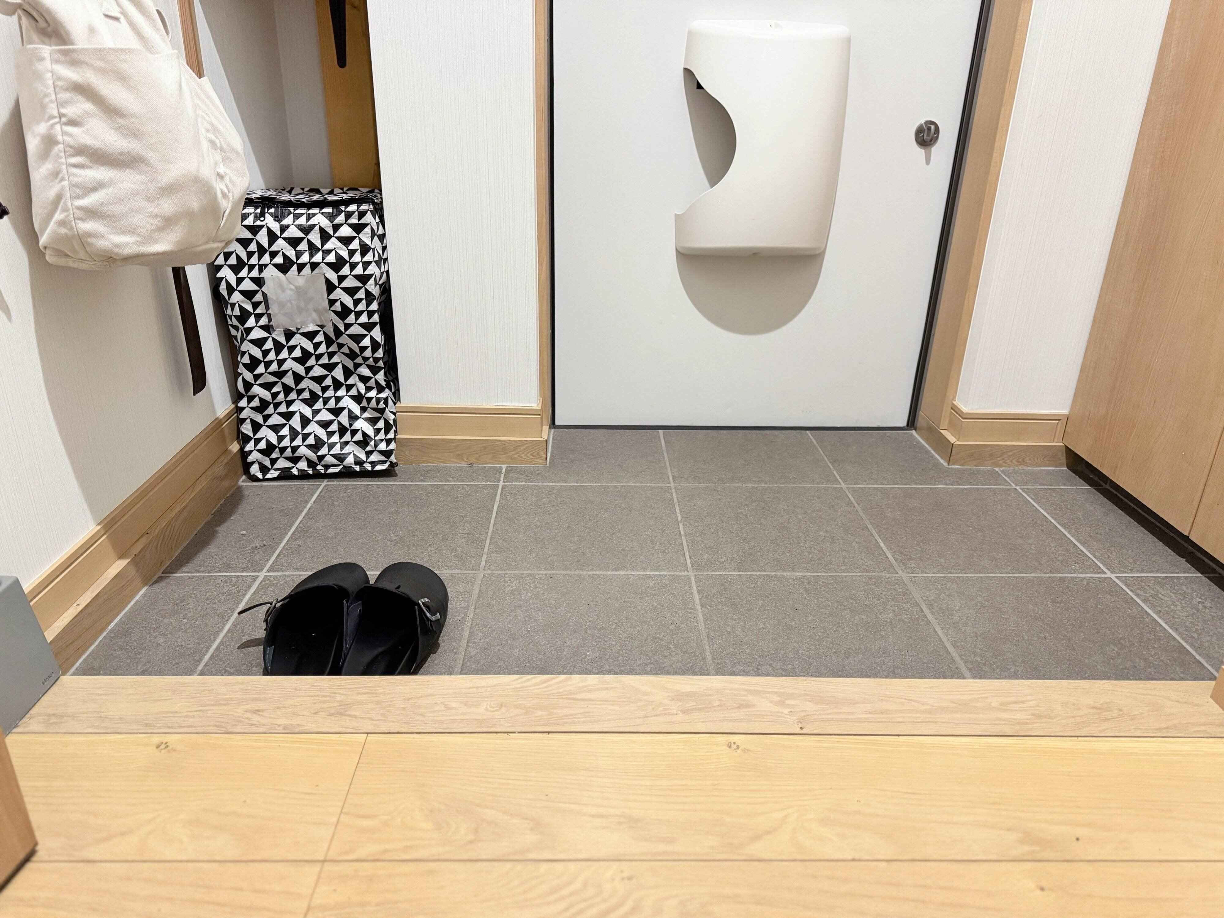 3．寝る前にタタキに普段靴を置かない状態にする