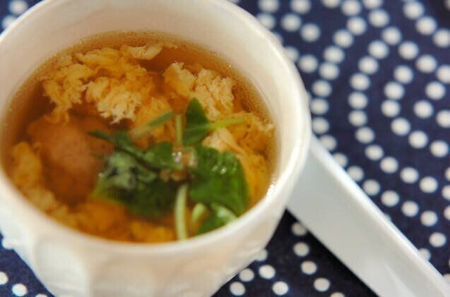ふんわり卵の鶏団子スープ