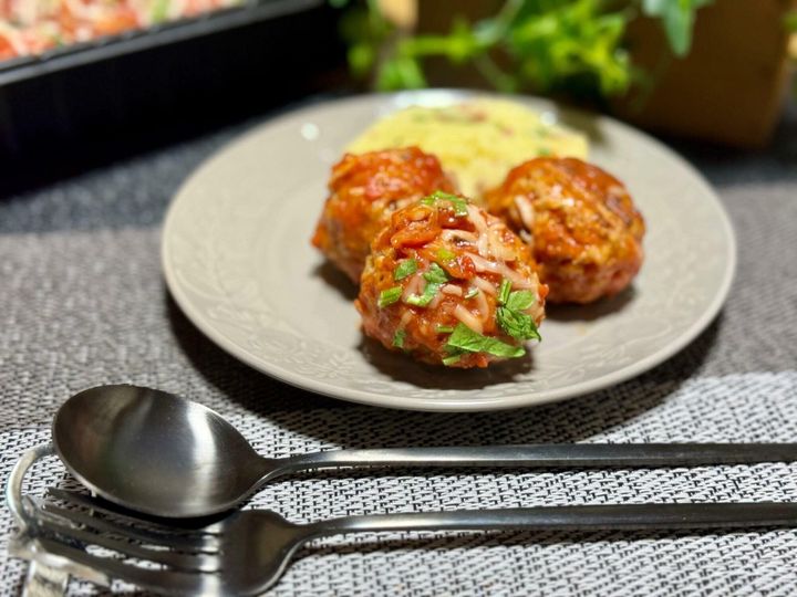 コストコ ポークミートボールマルゲリータ 盛り付け