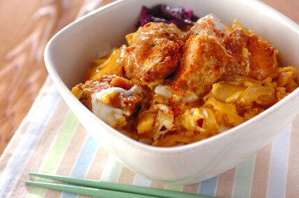 簡単リメイク！鶏唐の半熟卵とじ丼