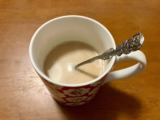 塩バターキャラメルラテの完成