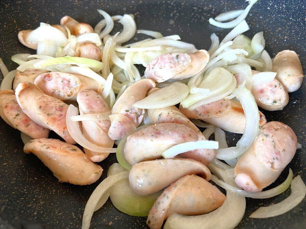 ウインナーと玉ねぎ