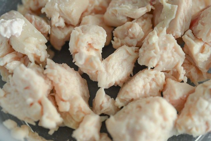 加熱した鶏むね肉