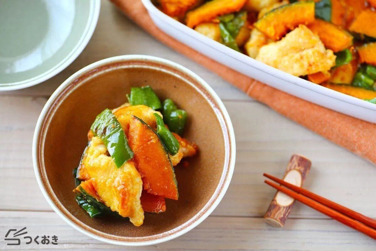 鶏むね肉と夏野菜の和風カレーマリネ