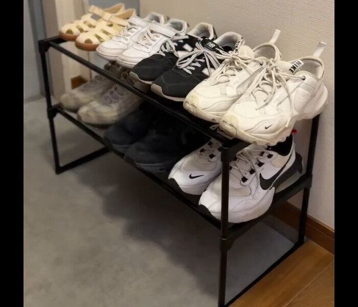 【ダイソー】5分で完成高見え！2段ワイド収納ラック