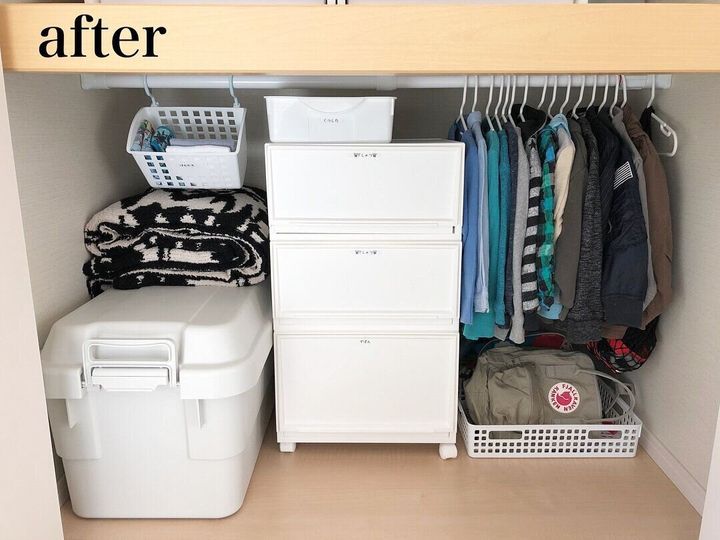 つっぱり棒を使うとハンガー収納もかなう!