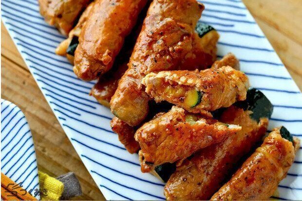 ズッキーニの豚巻き