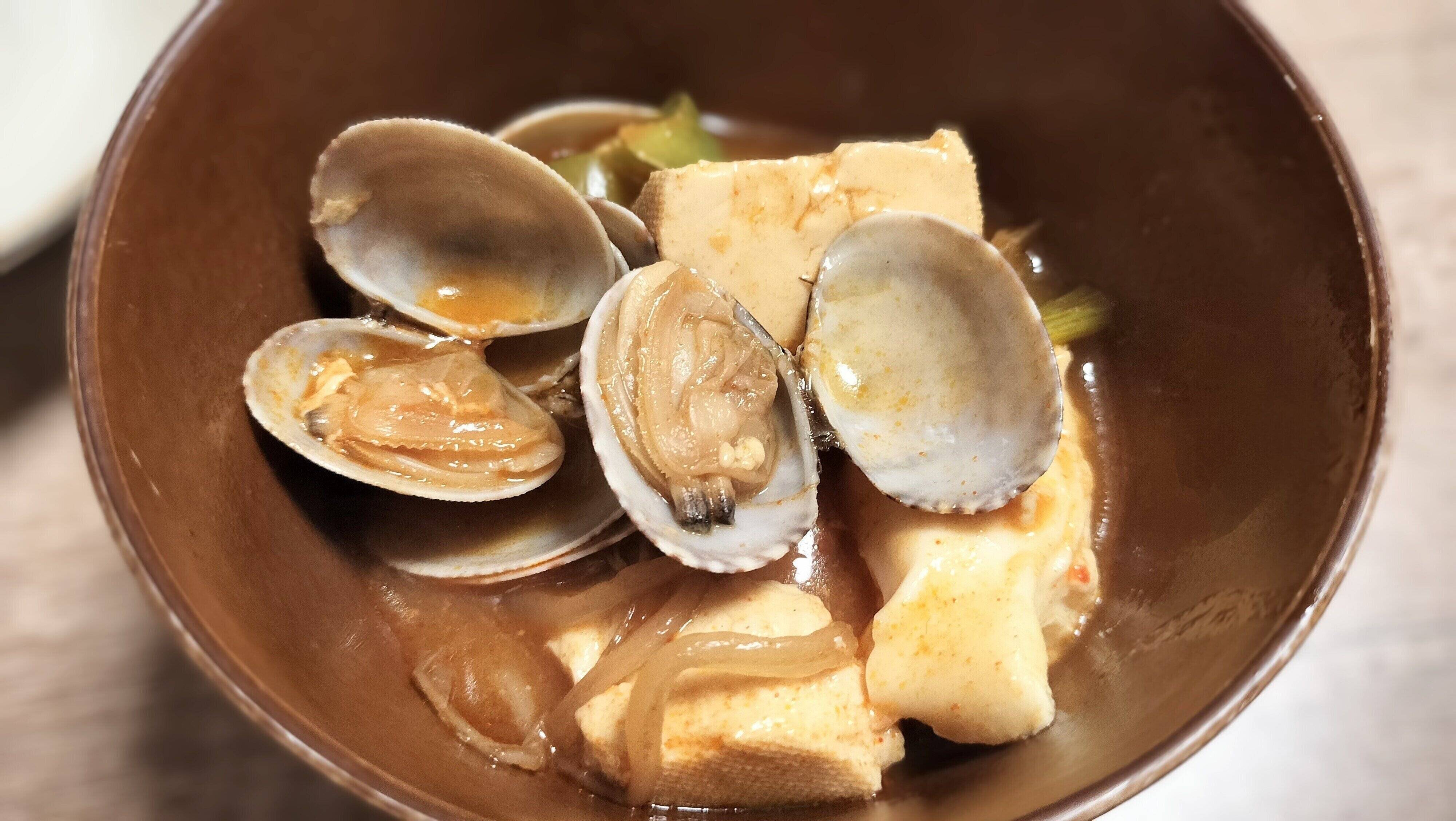 あさりの出汁がおいしいスンドゥブ