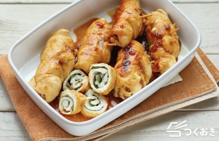 ささみの梅しそチーズ巻き