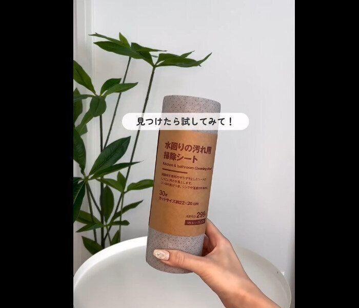 【無印良品】濡らして拭くだけ！水回りの汚れ用掃除シート