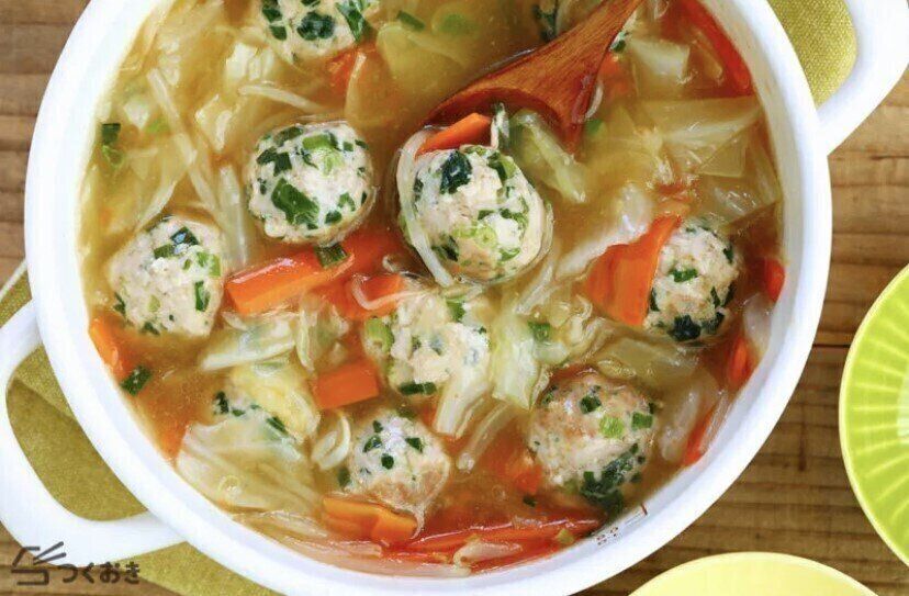 鶏だんごと野菜の和風スープ