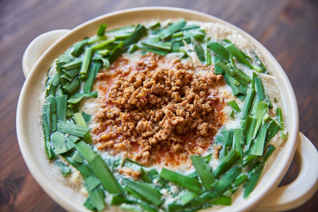 ピリ辛、豆乳坦々鍋