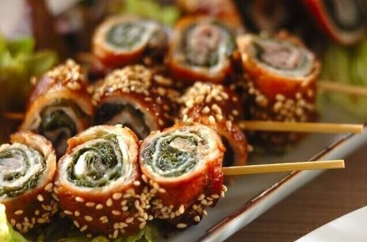 豚肉のワカメ巻き(豚肉薄切り)