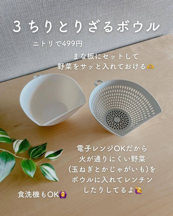 食材が集めやすい!「ちりとりザルボウルセット」