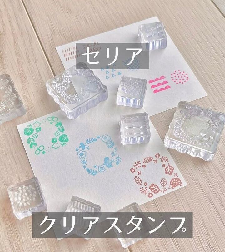 見た目もかわいいクリアスタンプ