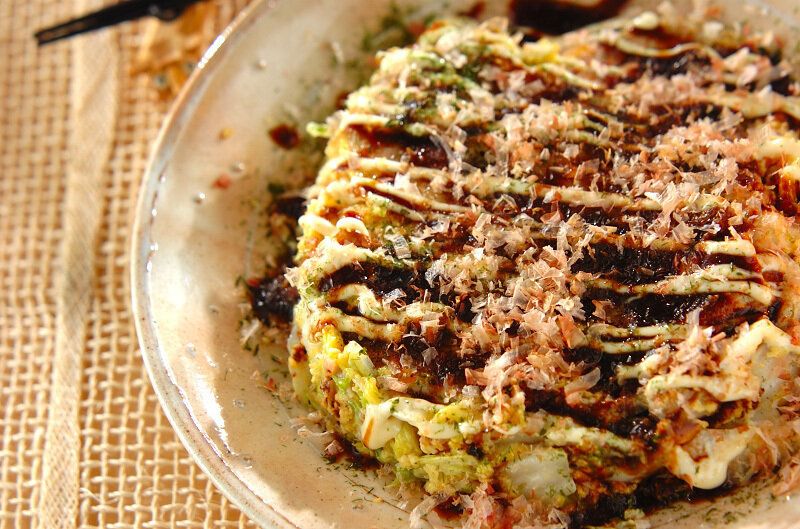 15分でできる白菜のお好み焼き