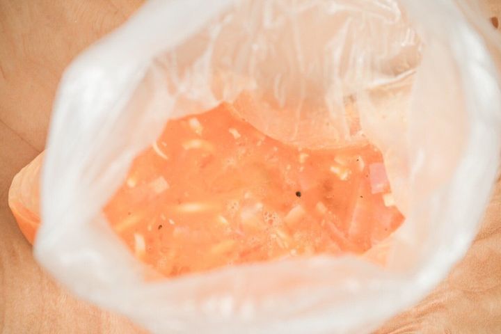 加熱前のオムレツ