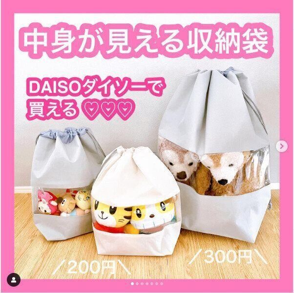 【ダイソー】人気の中身が見える収納袋がダイソーから最安値で新登場
