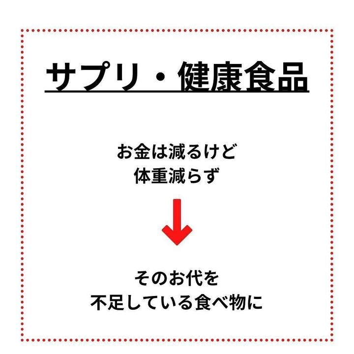 サプリや栄養食品をやめた