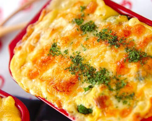 チキンとアップルのコーングラタン