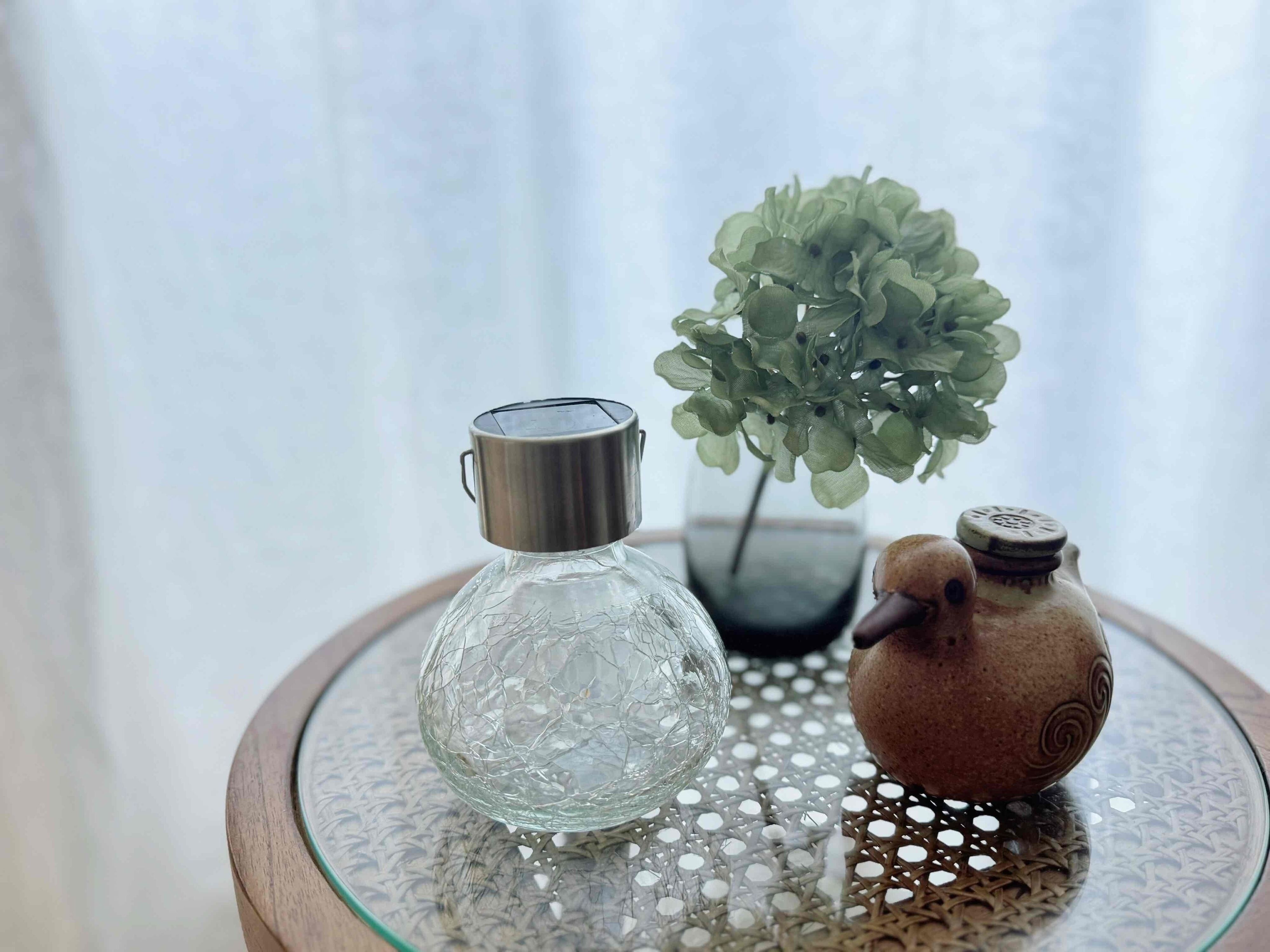 ダイソーの「ソーラーライト（ガラス、2way）」