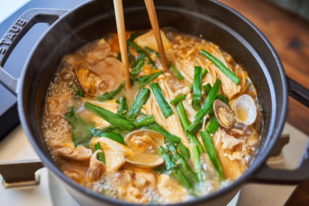 あさりのスンドゥブチゲ(純豆腐鍋)