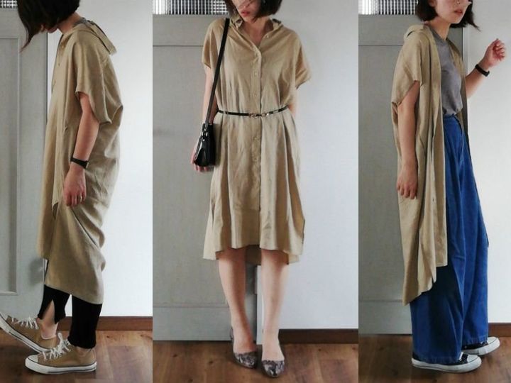 ユニっぽくないユニクロ の大人コーデはシャツワンピで サンキュ ユニっぽくないユニクロ の大人コーデはシャツワンピで サンキュ