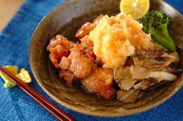 揚げ鶏おろしのせ