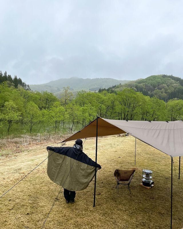 【ワークマン】雨キャンプOK！レインポンチョ