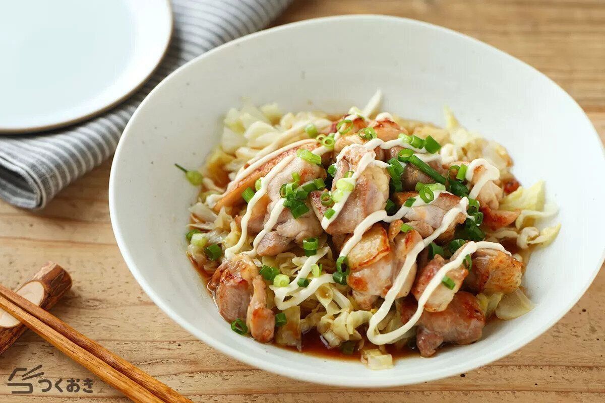鶏肉とキャベツのマヨポン