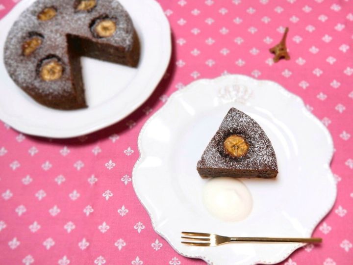 ホットケーキミックスで超簡単 バナナの濃厚ガトーショコラ のつくり方 サンキュ ホットケーキミックスで超簡単 バナナの濃厚ガトーショコラ のつくり方 サンキュ
