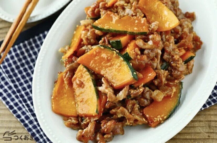 豚肉とかぼちゃの照り焼き