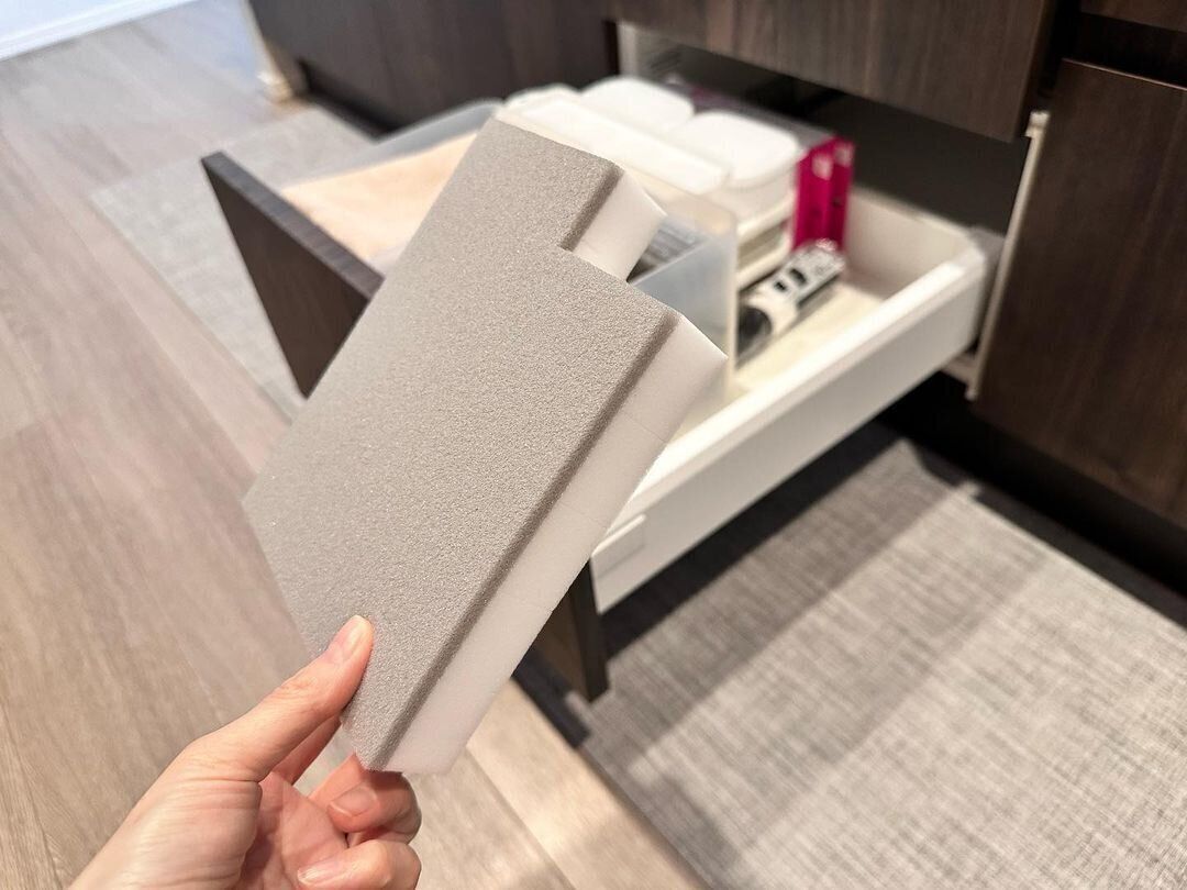 【ダイソー】収納に困らない！メラミンスポンジ