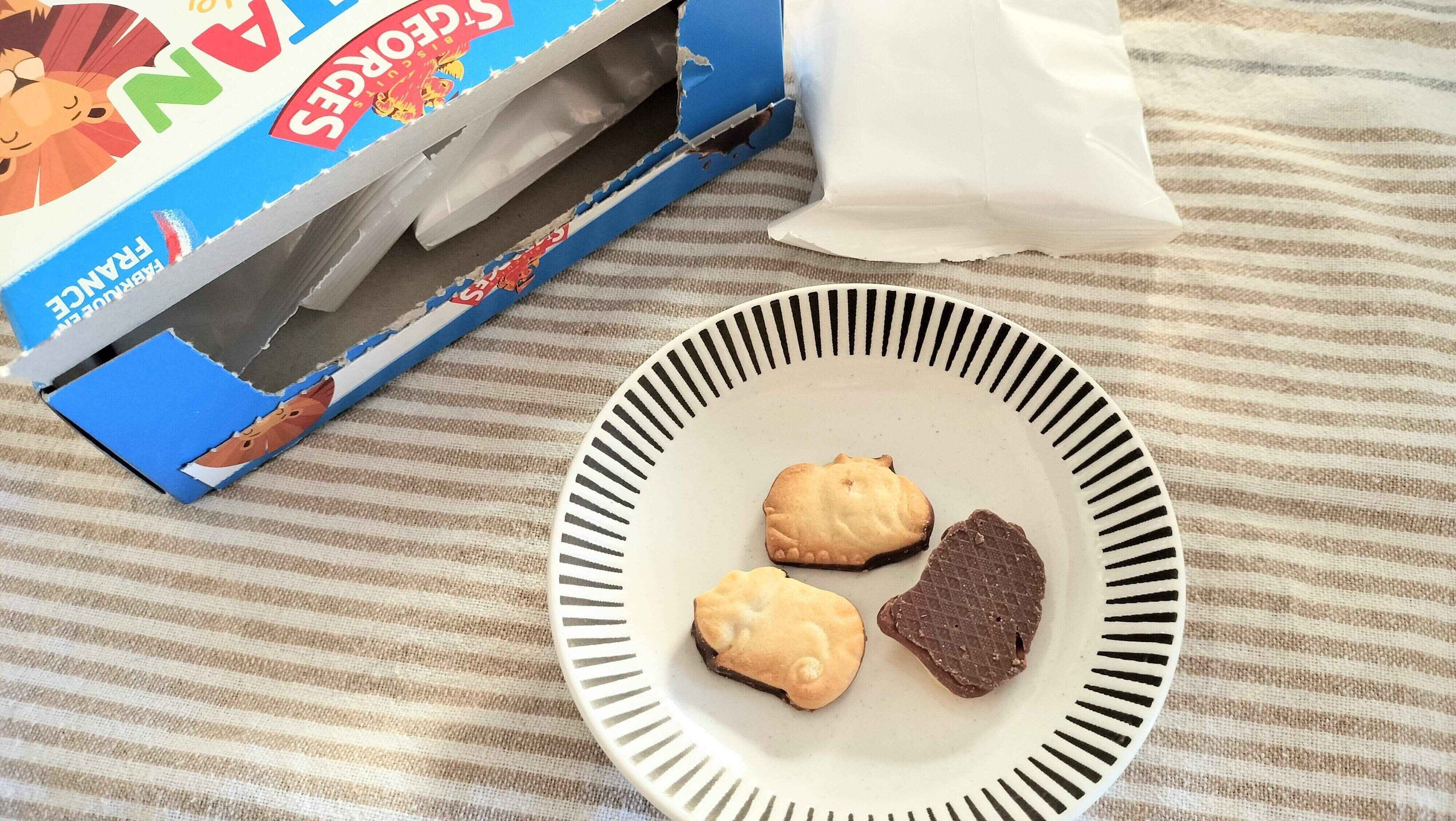 動物型のチョコレートビスケット