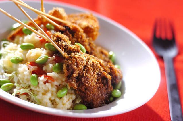 スタミナレバー串カツ丼