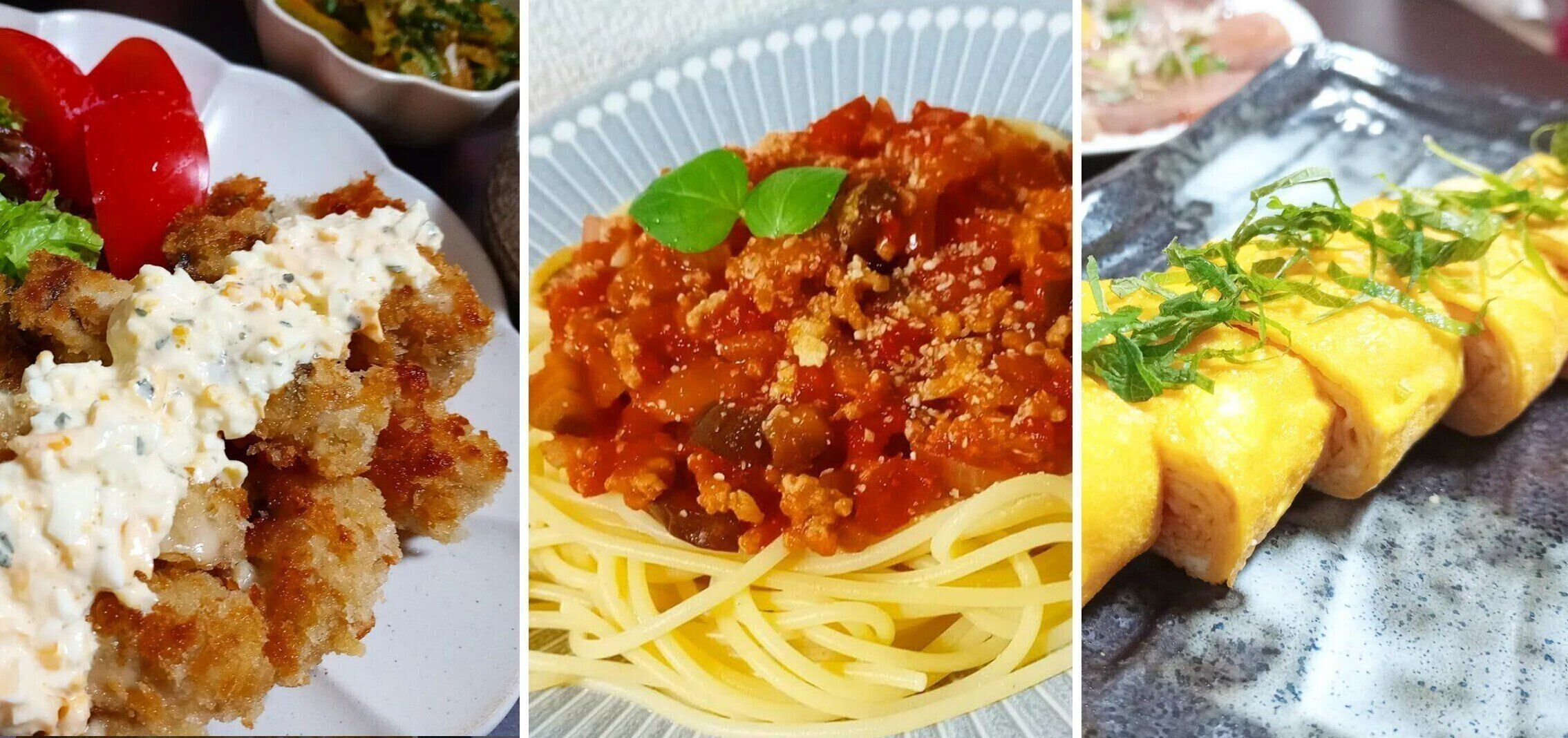 カラフルな料理と皿