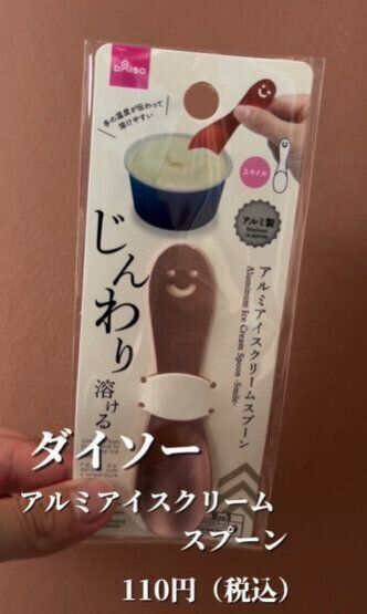 アルミアイスクリームスプーン、ダイソーなら110円で買えます！