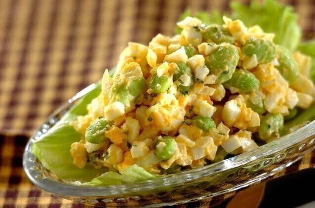 人気！枝豆の簡単卵サラダ