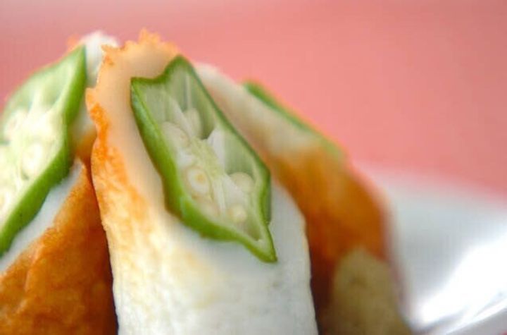 ちくわのオクラ詰め