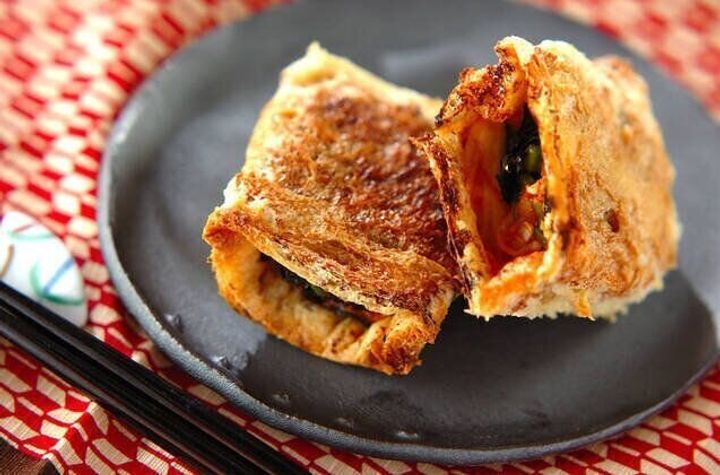 オクラキムチの揚げ包み