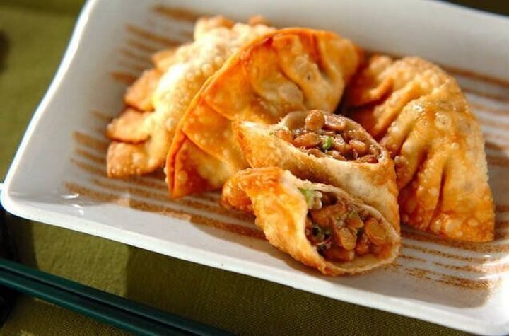 オクラ納豆揚げ餃子