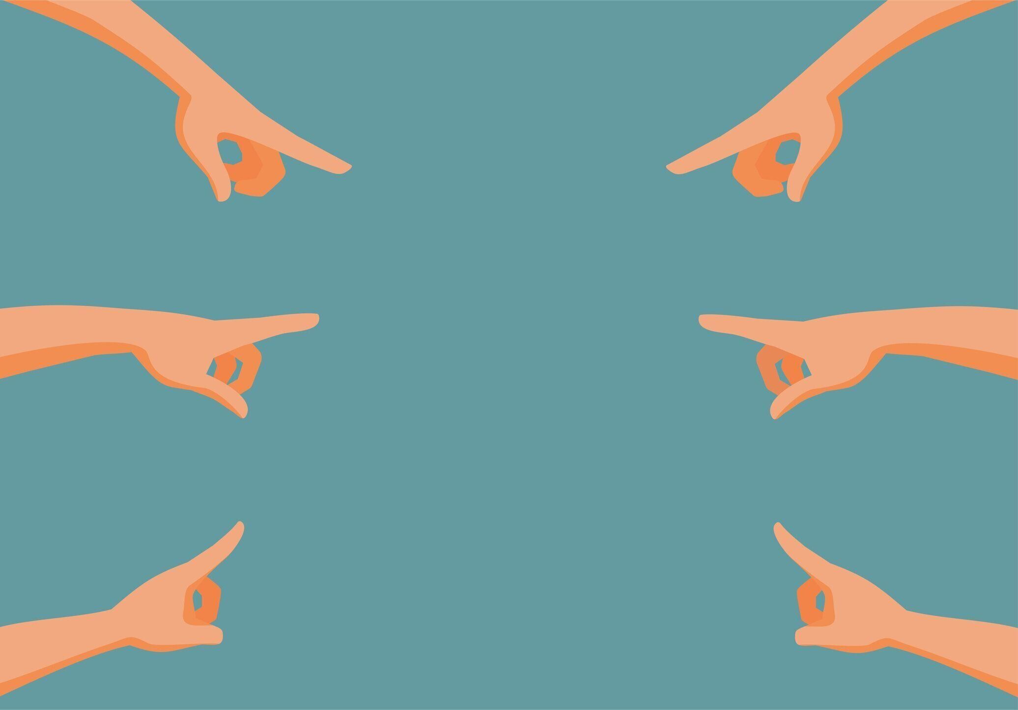 指の指差し ベクトル モックアップ 漫画のイラスト